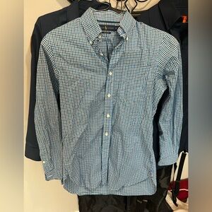 Ralph Lauren men’s button down dress shirt small blues and white